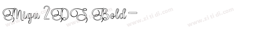 Migu 2DS Bold字体转换